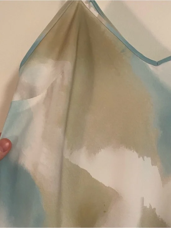 Forever 21 Slip Satin Maxi Dress Fairy Mermaid Blue Coastal Ethereal Womens M - Picture 2 of 5